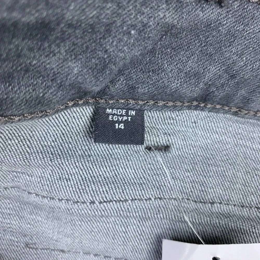 J. Jill Flare Jeans Women 14 Grey Galaxy Wash High Rise Stretch Patch Pocket NWT
